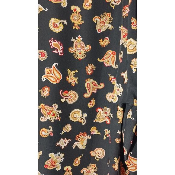 Pendleton Classic Womens Size 10 Black Paisley Long Sleeve Button Down Shirt Top - Picture 7 of 9